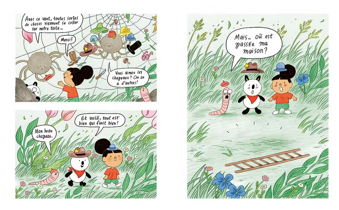 Page du Livre jeunesse Mimose & Sam Vol 5,  La maison disparue