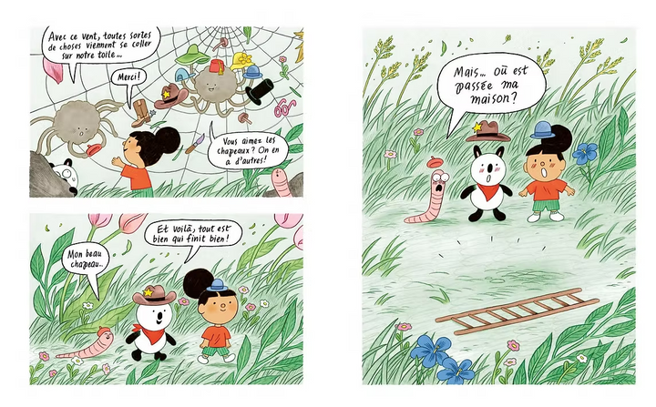 Page du Livre jeunesse Mimose & Sam Vol 5,  La maison disparue