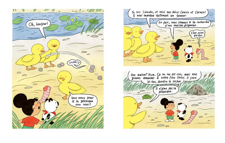 Page du Livre jeunesse Mimose & Sam Vol 5,  La maison disparue