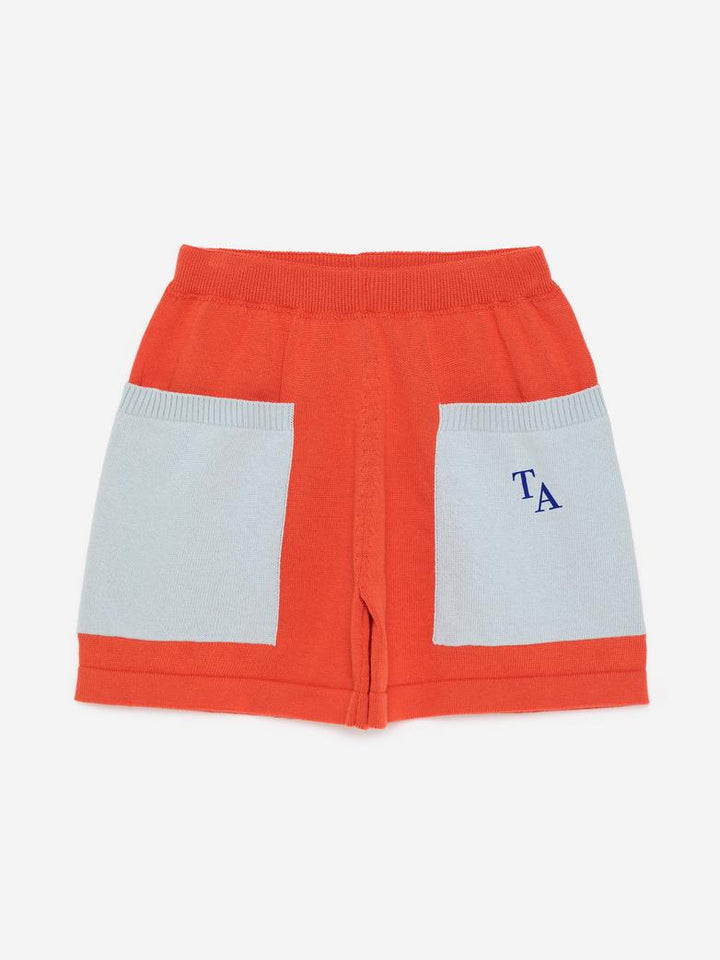 Shorts True Artist tricotés en coton orage avec poches bleu pâle