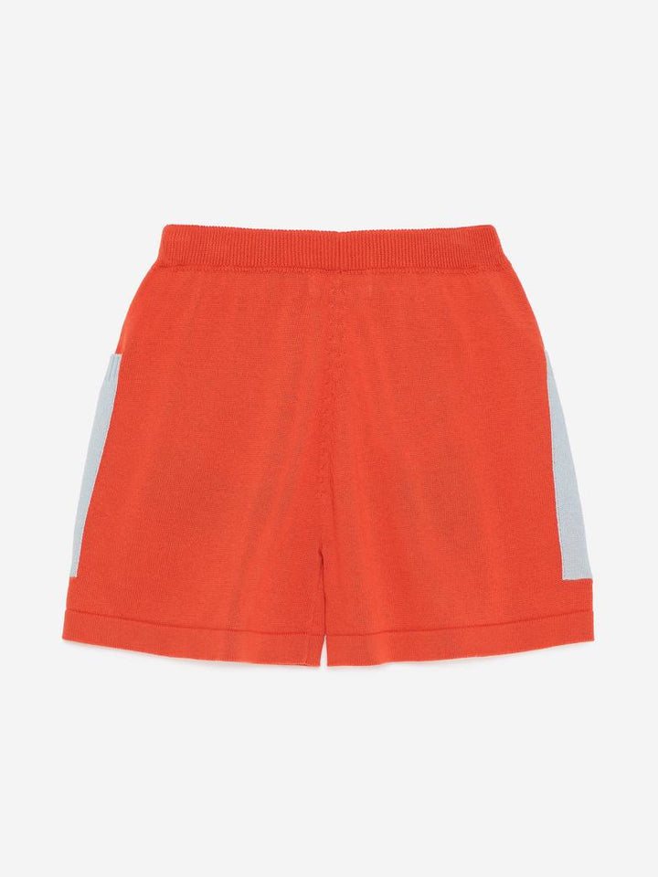 Dos de Shorts True Artist tricotés en coton orage avec poches bleu pâle