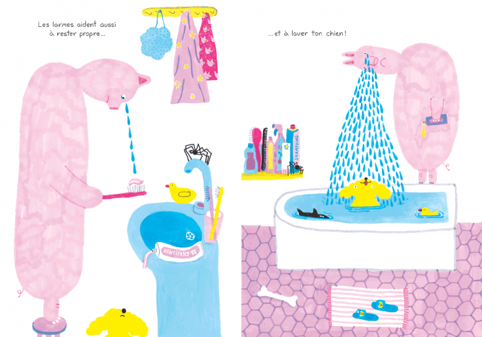 Pages du Livre jeunesse Si tu pleures comme une fontaine