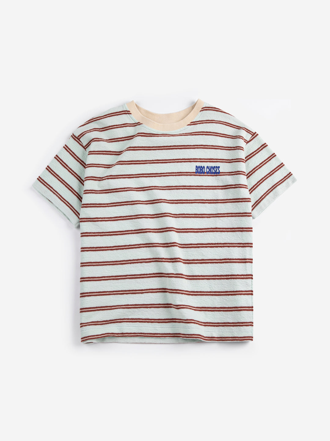T-shirt Bobo Choses en coton rayé bleu et rouge