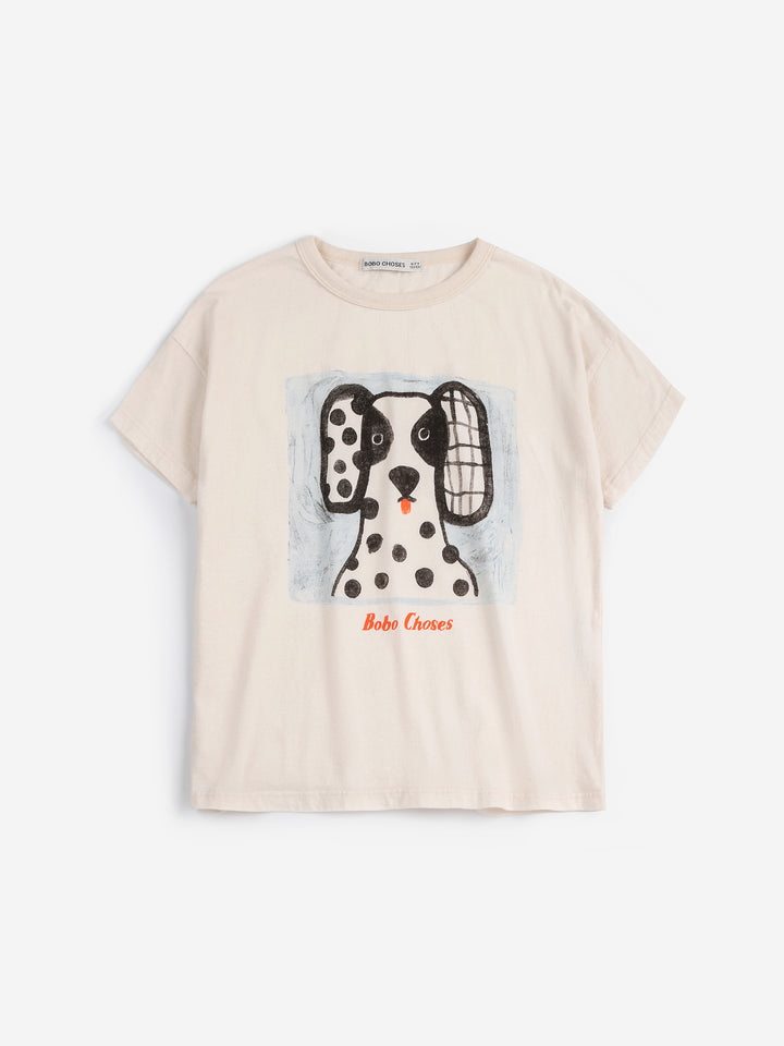 T-shirt Bobo Choses en coton blanc avec imprimé chien