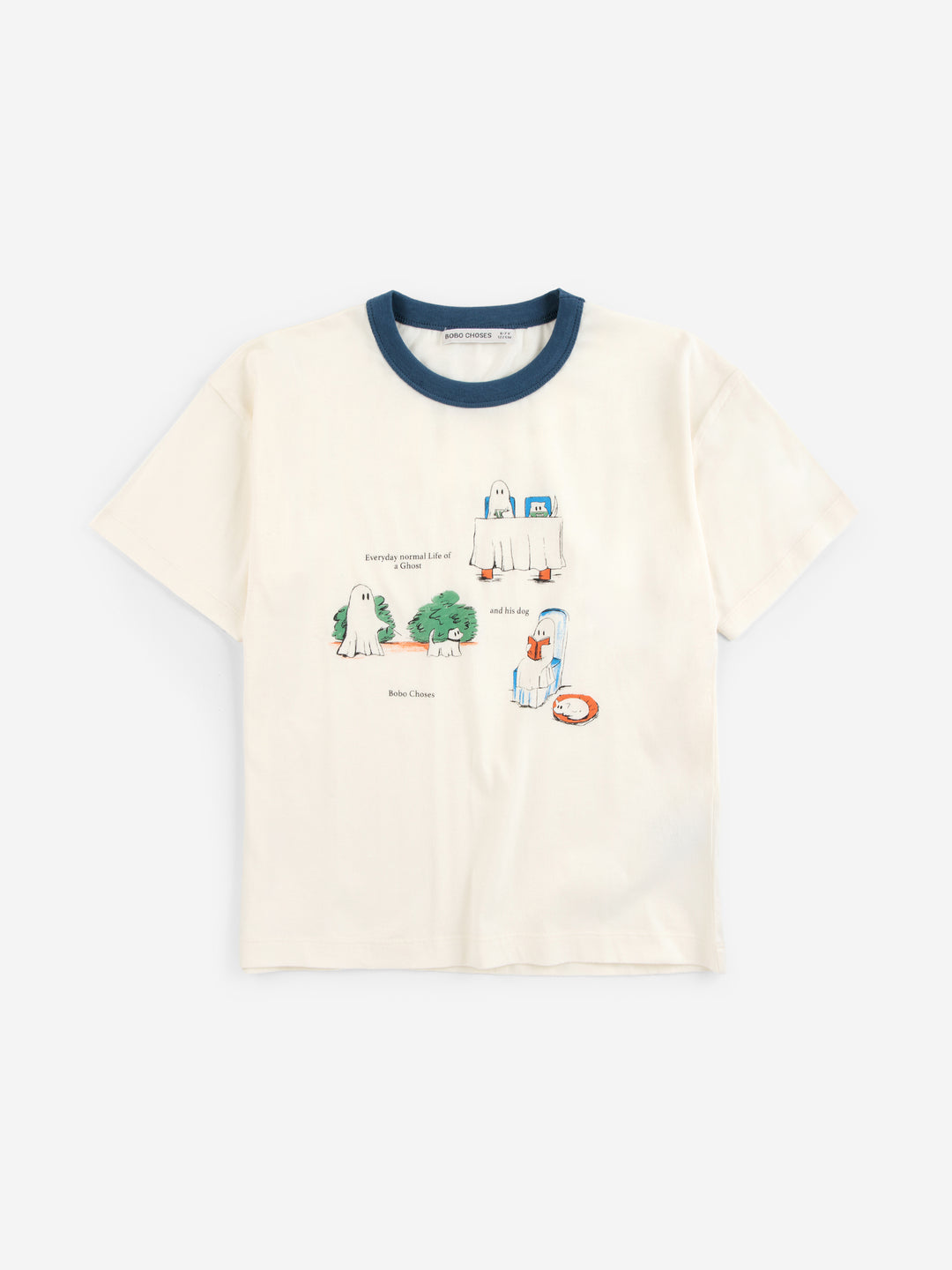 T-shirt Bobo Choses en coton blanc avec imprimé fantômes