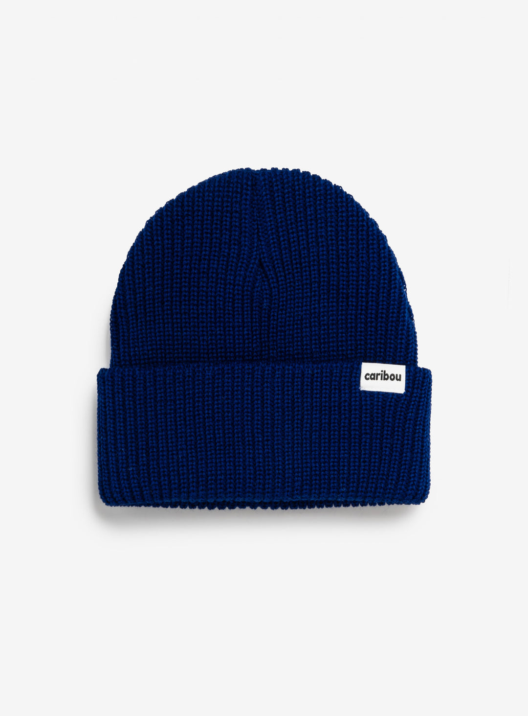 Tuque pêcheur tricoté en laine mérinos Indigo