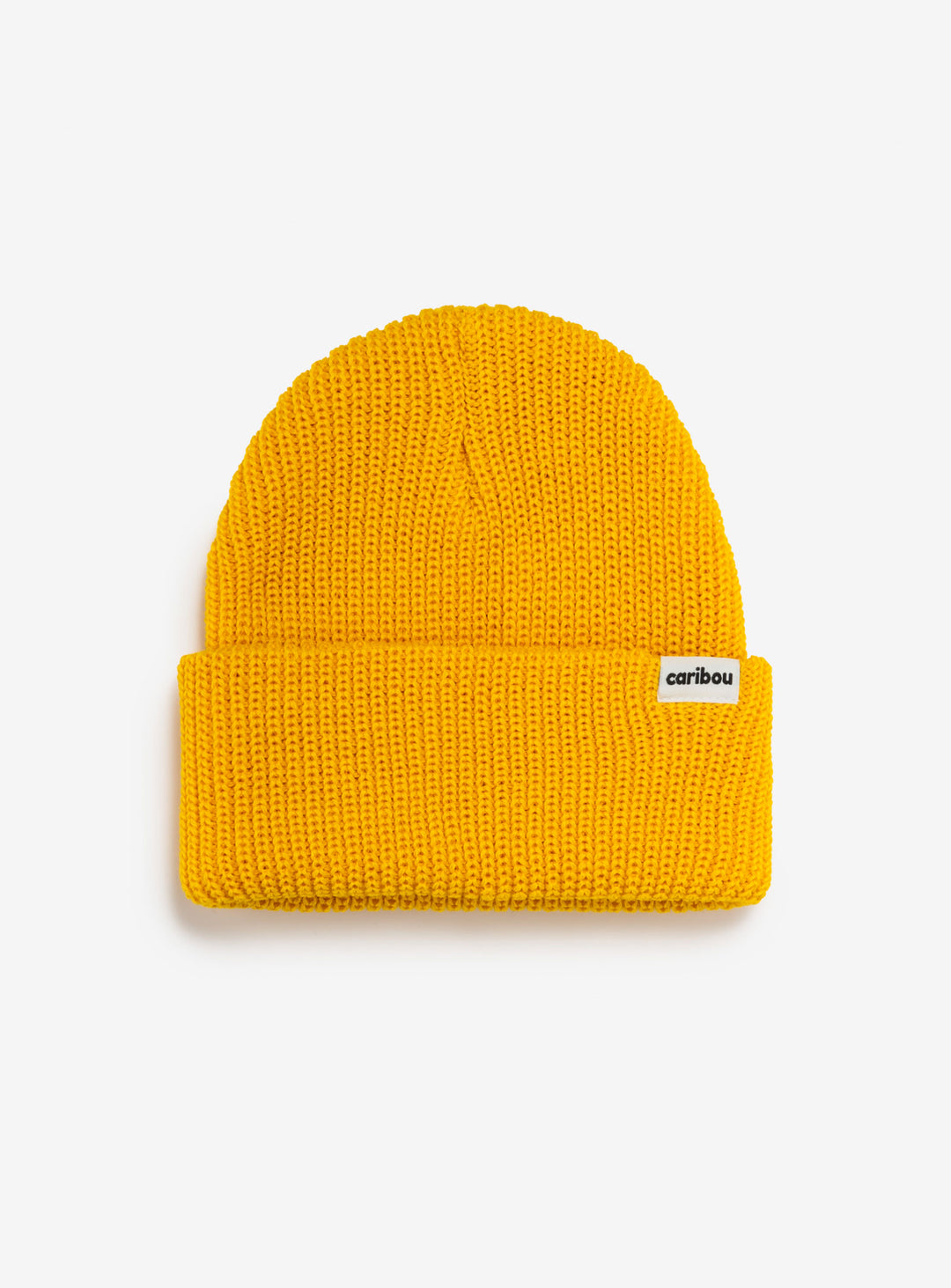 Tuque pêcheur tricoté en laine mérinos jaune