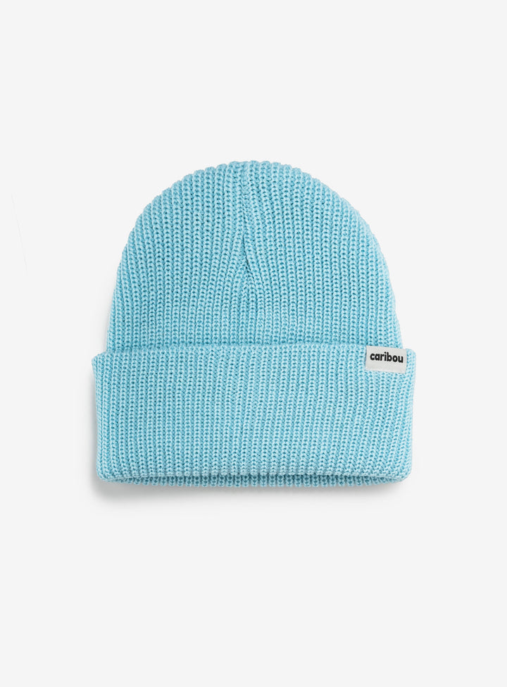 Tuque pêcheur tricoté en laine mérinos menthe