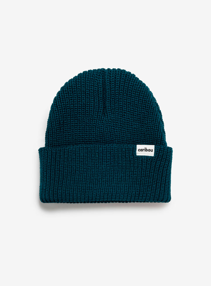 Tuque pêcheur en laine mérinos vert