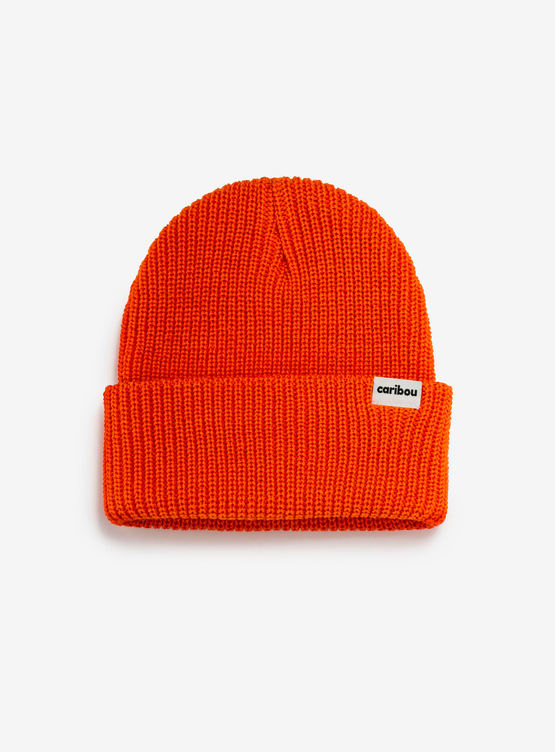 Tuque pêcheur en laine mérinos tangerine