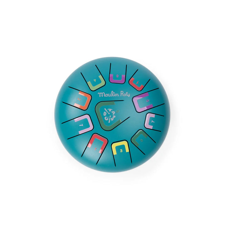 Tambour à languettes 8"  turquoise 