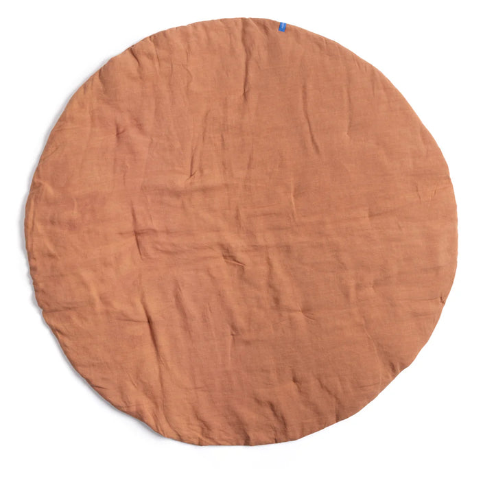 Tapis de jeux en lin terracotta 