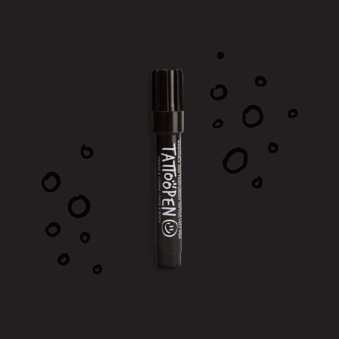 Feutre de tatouage temporaire Tatoopen noir pour visage et corps