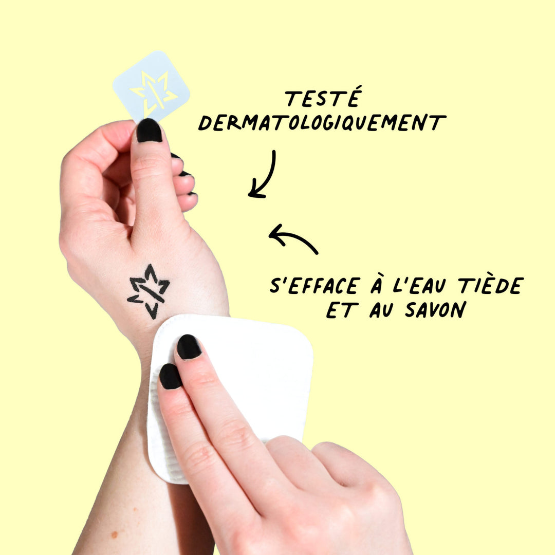 Feutre de tatouage temporaire pour visage et corps.