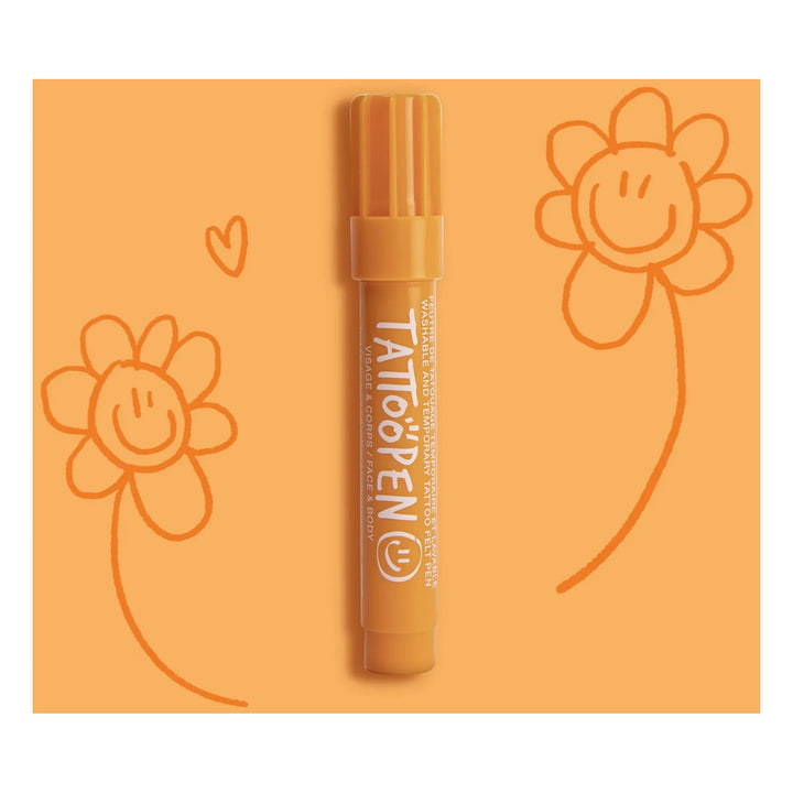 Feutre de tatouage temporaire Tattoopen orange pour visage et corps