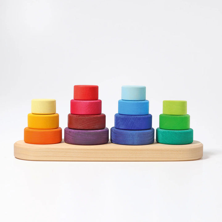 Tours à empiler Grimms en bois multicolore 