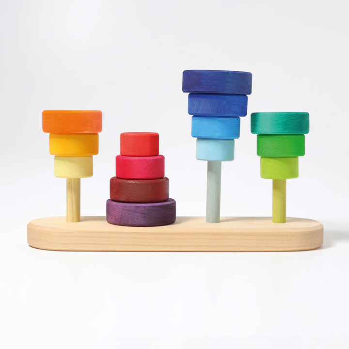 Tours à empiler Grimms en bois multicolore 