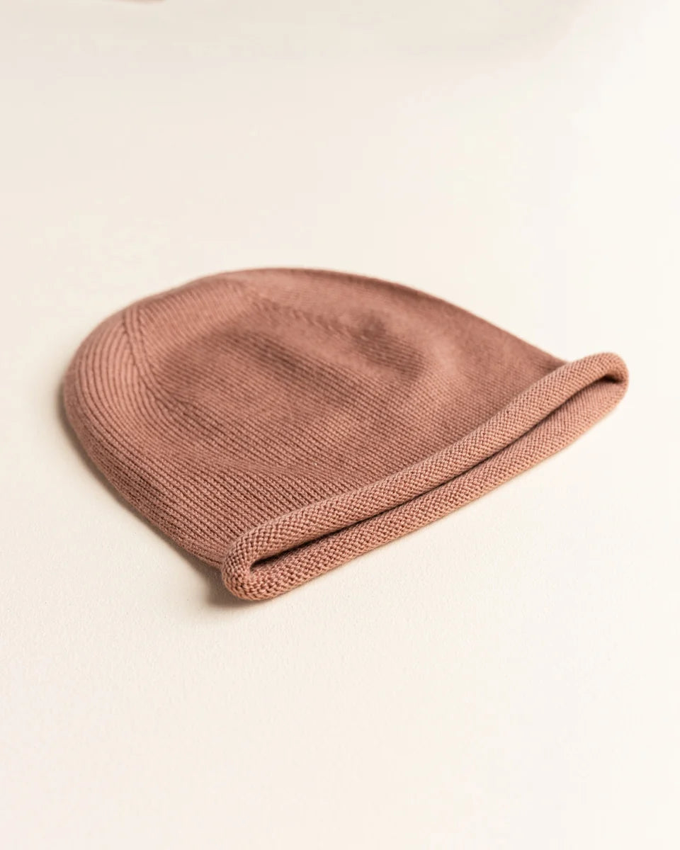 Tuque Hvid en laine mérinos terracotta
