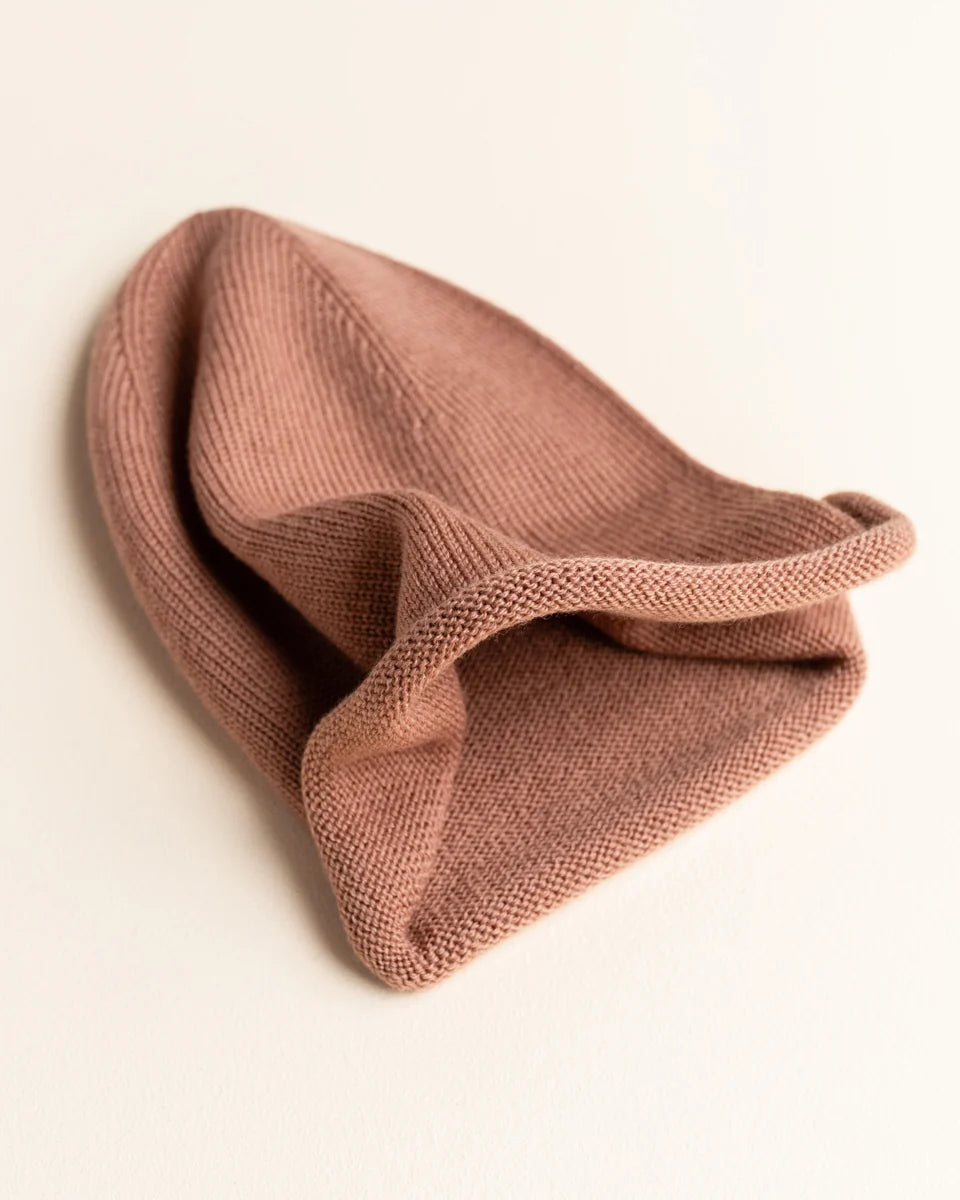 Tuque Hvid en laine mérinos terracotta