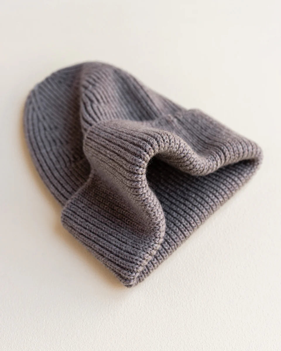 Tuque en laine mérinos gris