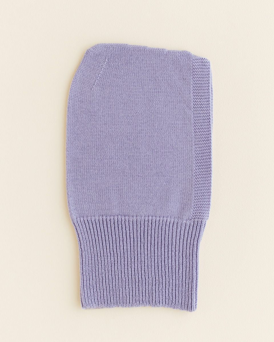 Balaclava Hvid en merino tricoté lilas