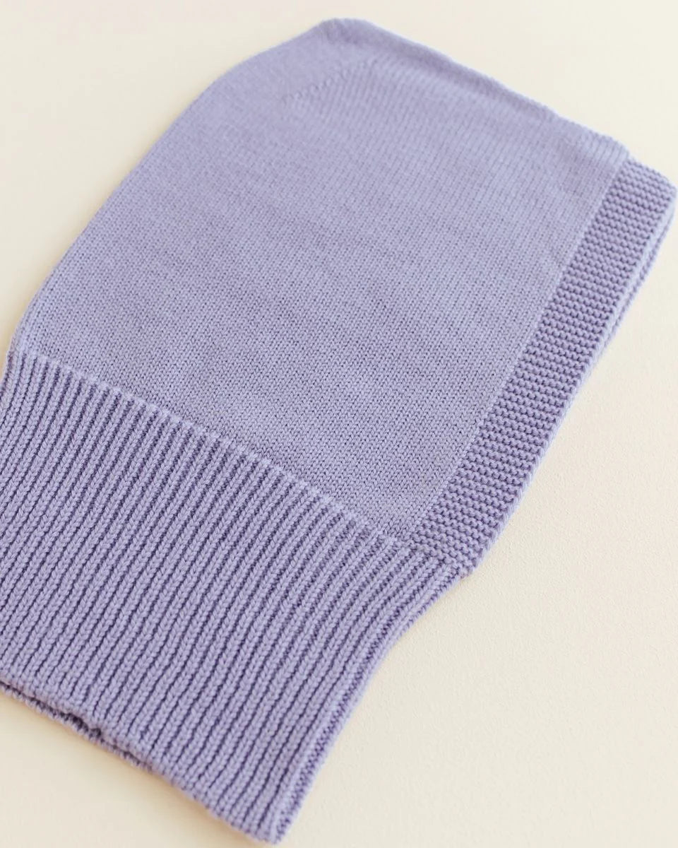 Balaclava Hvid en merino tricoté lilas