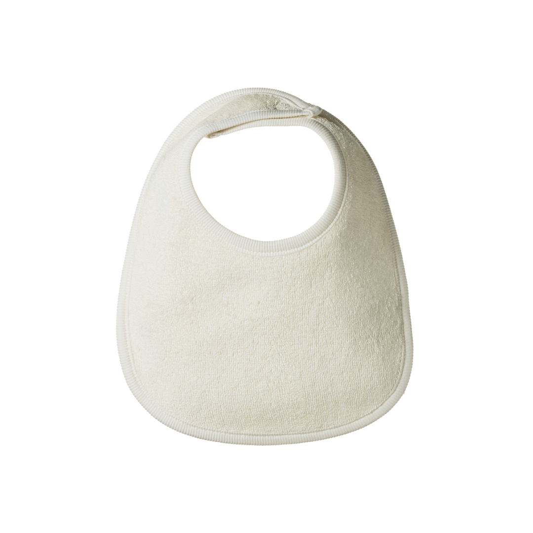 Bavoir en coton blanc