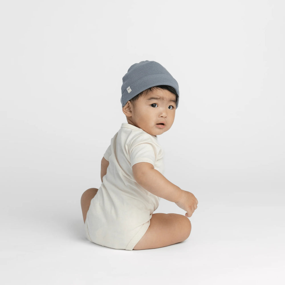 Bébé avec Body manches courtes en coton naturel 