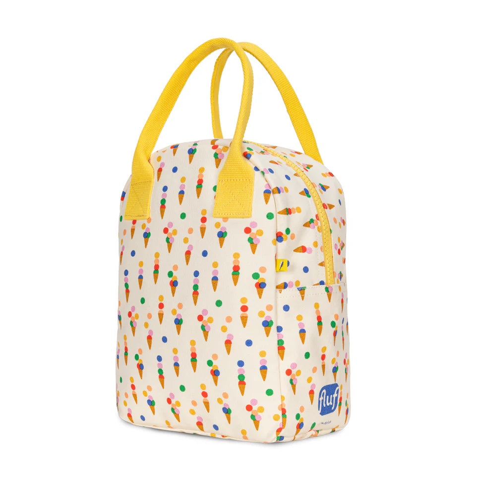 Boîte à lunch en coton Fluf avec imprimé Cornets colorés