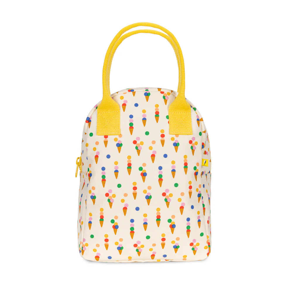 Boîte à lunch en coton Fluf avec imprimé Cornets colorés