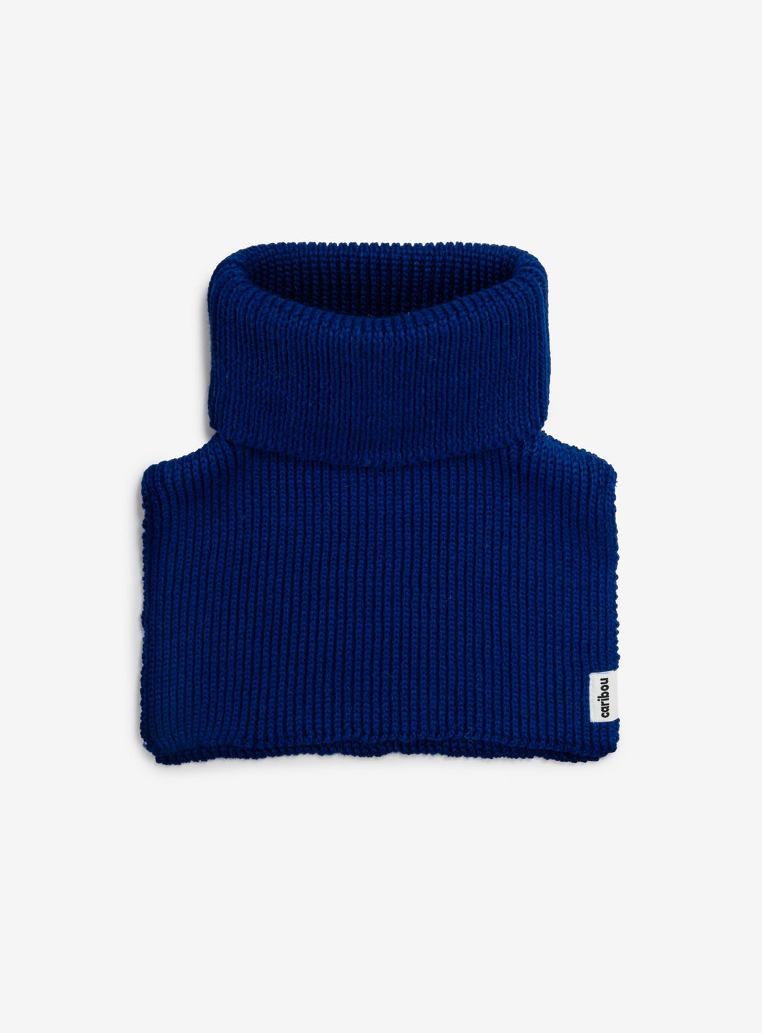 Cache cou en tricot bleu