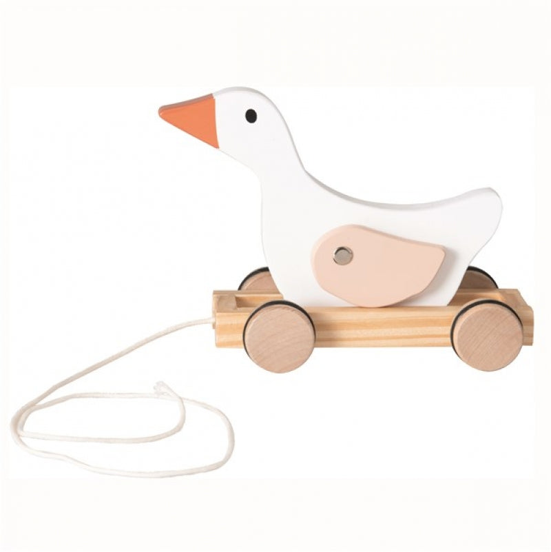 Canard en bois à tirer