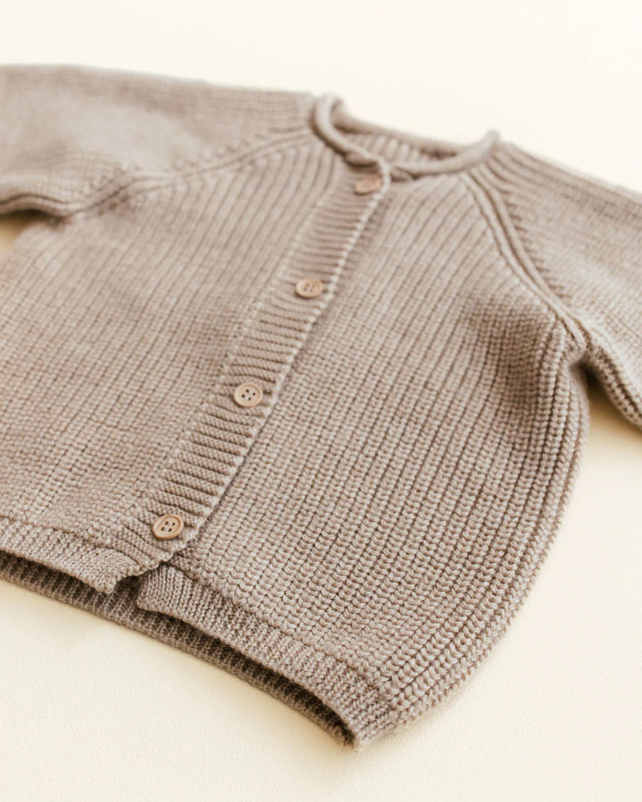 Cardigan Hvid en laine mérinos sable