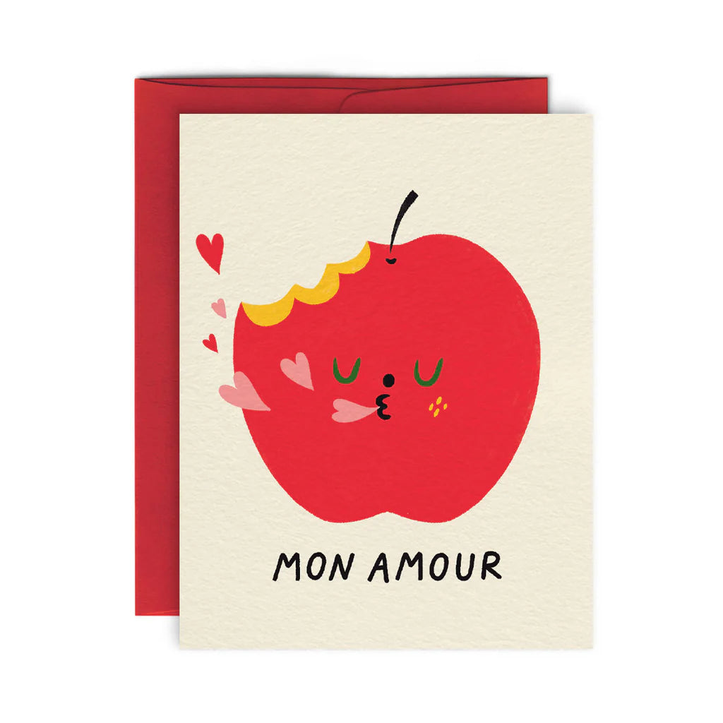 Mini carte de souhaits Pomme d'amour