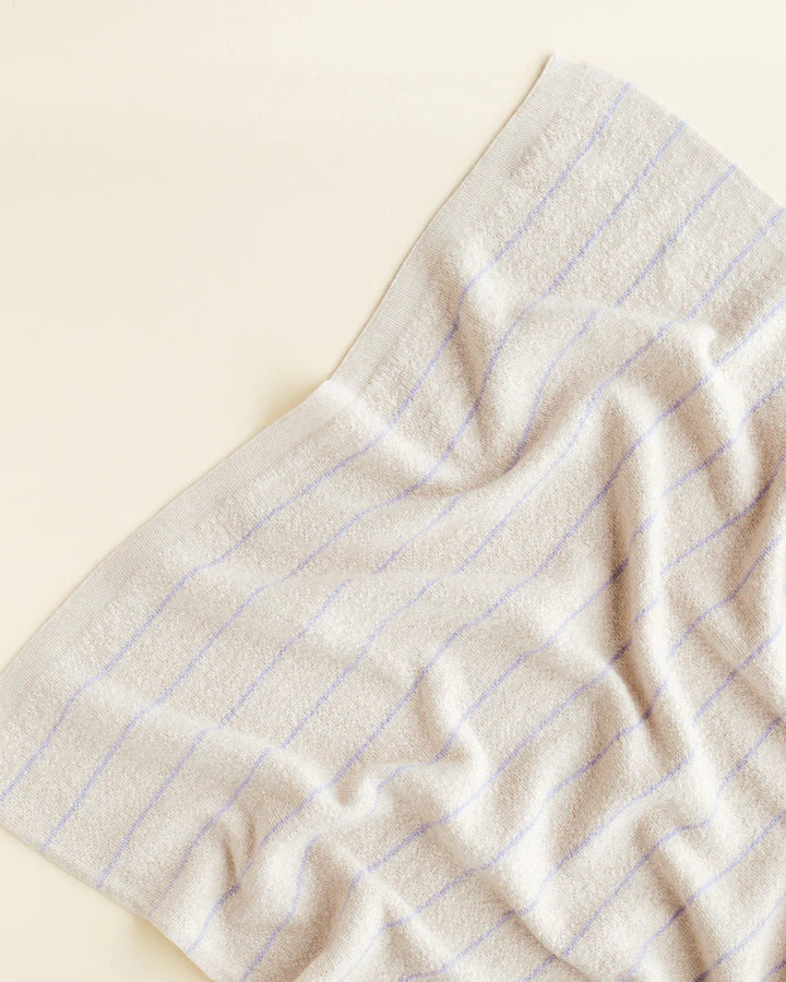 Couverture Hvid en laine mérinos Crème et Lilas