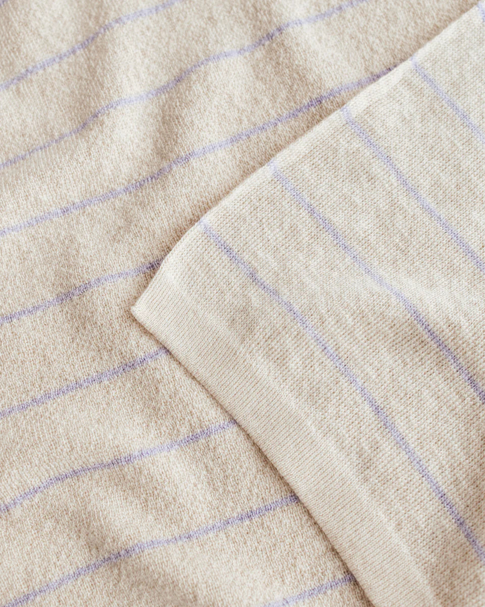 Couverture Hvid en laine mérinos Crème et Lilas