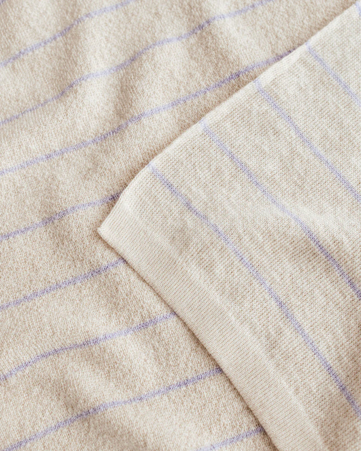 Couverture Hvid en laine mérinos Crème et Lilas