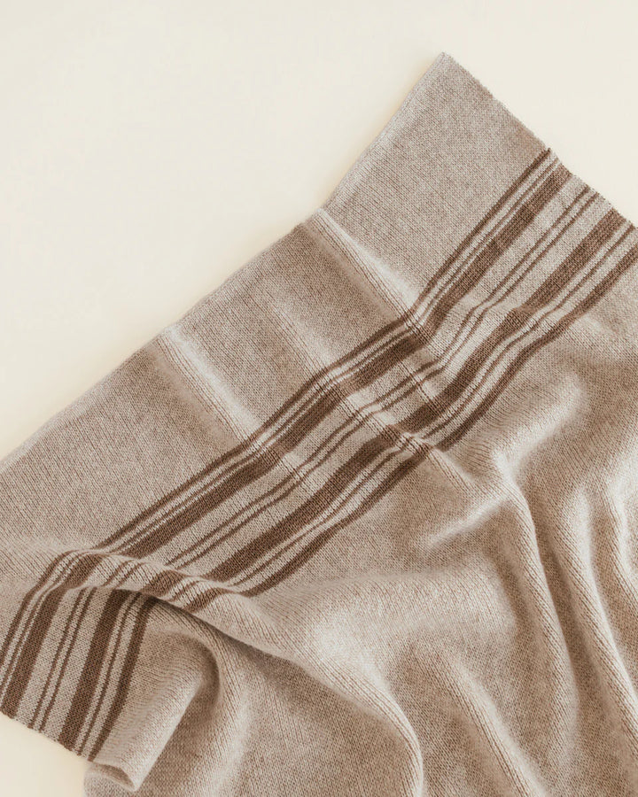 Couverture Havid en laine de mérinos Sable et Noisette