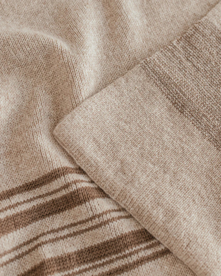 Couverture Havid en laine de mérinos Sable et Noisette