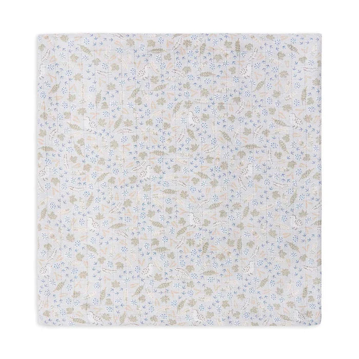 Couverture d'emmaillotage Avery Row en coton imprimé nature 