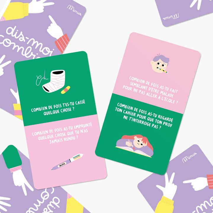 Cartes de Jeu Minus de 5 minutes de moments complices Dis-moi combien
