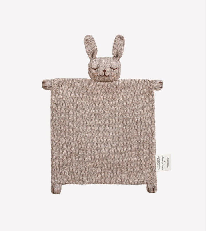 Doudou plat tricoté Lapin avoine