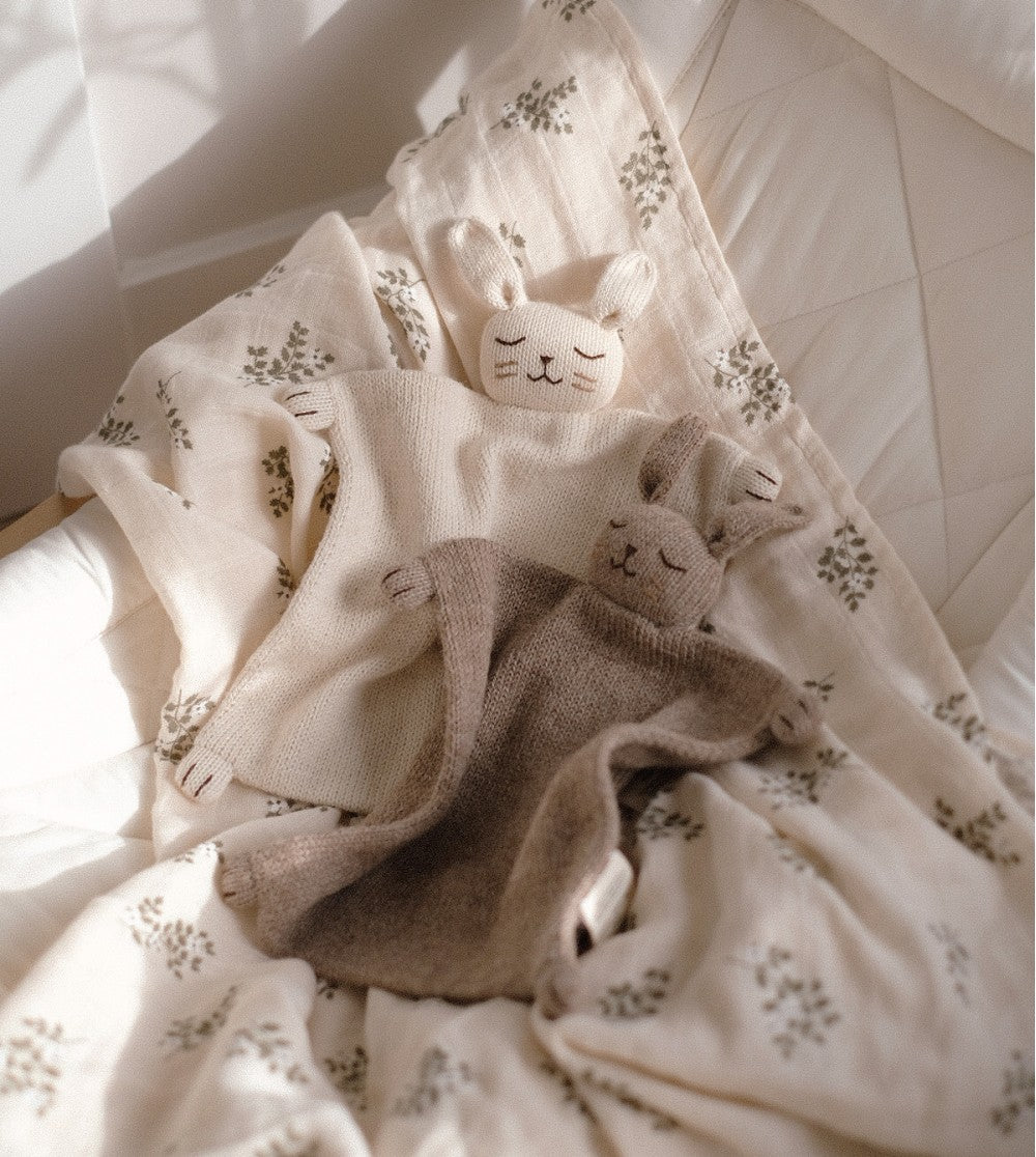 Doudous plat tricotés Lapin 
