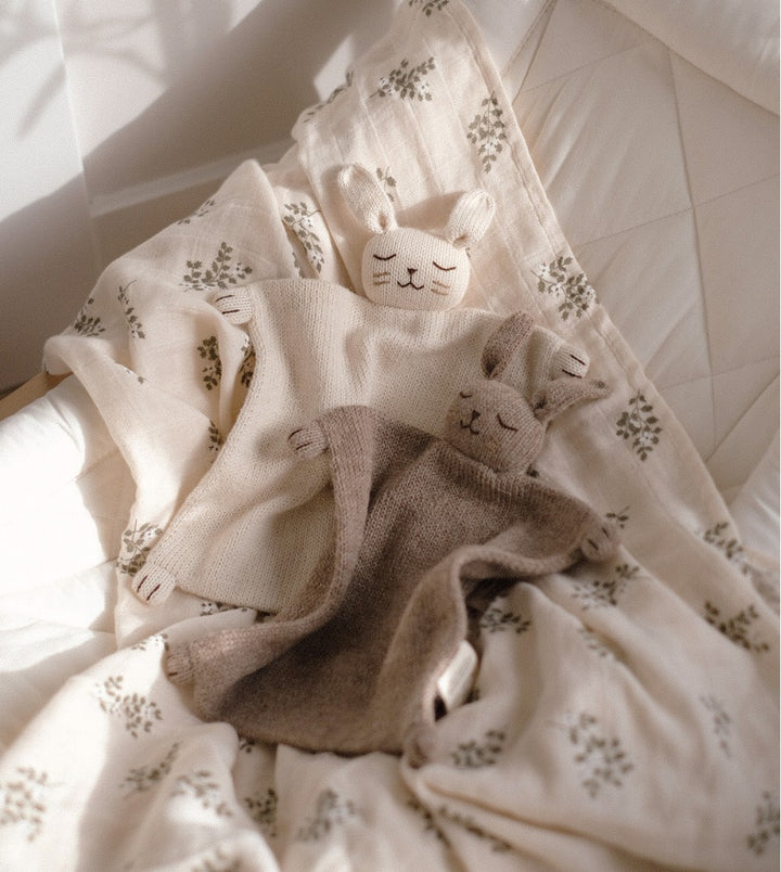 Doudous plat tricotés Lapin 