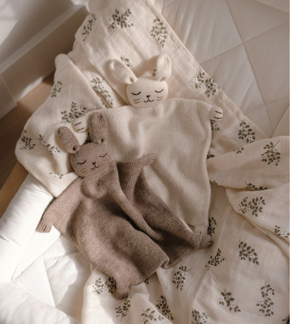 Doudous plat tricotés Lapin 