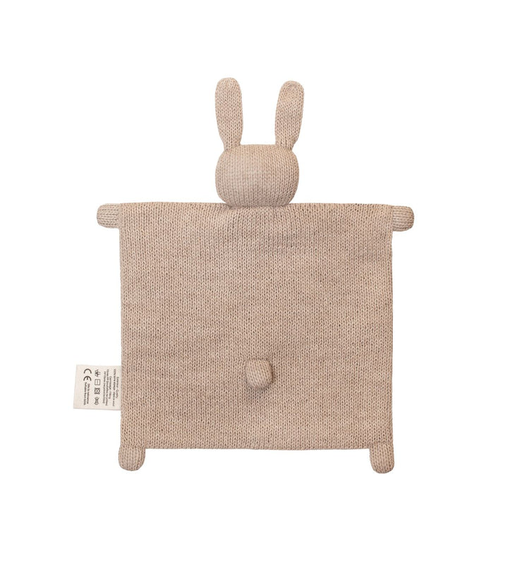 Doudou plat tricoté Lapin sable