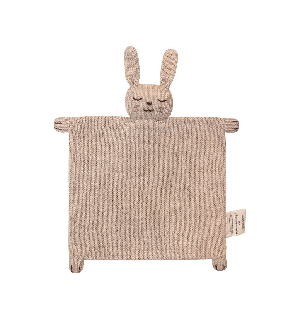 Doudou plat tricoté Lapin sable