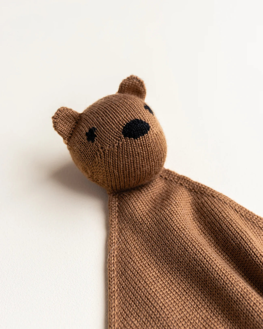 Doudou ourson en laine chocolat