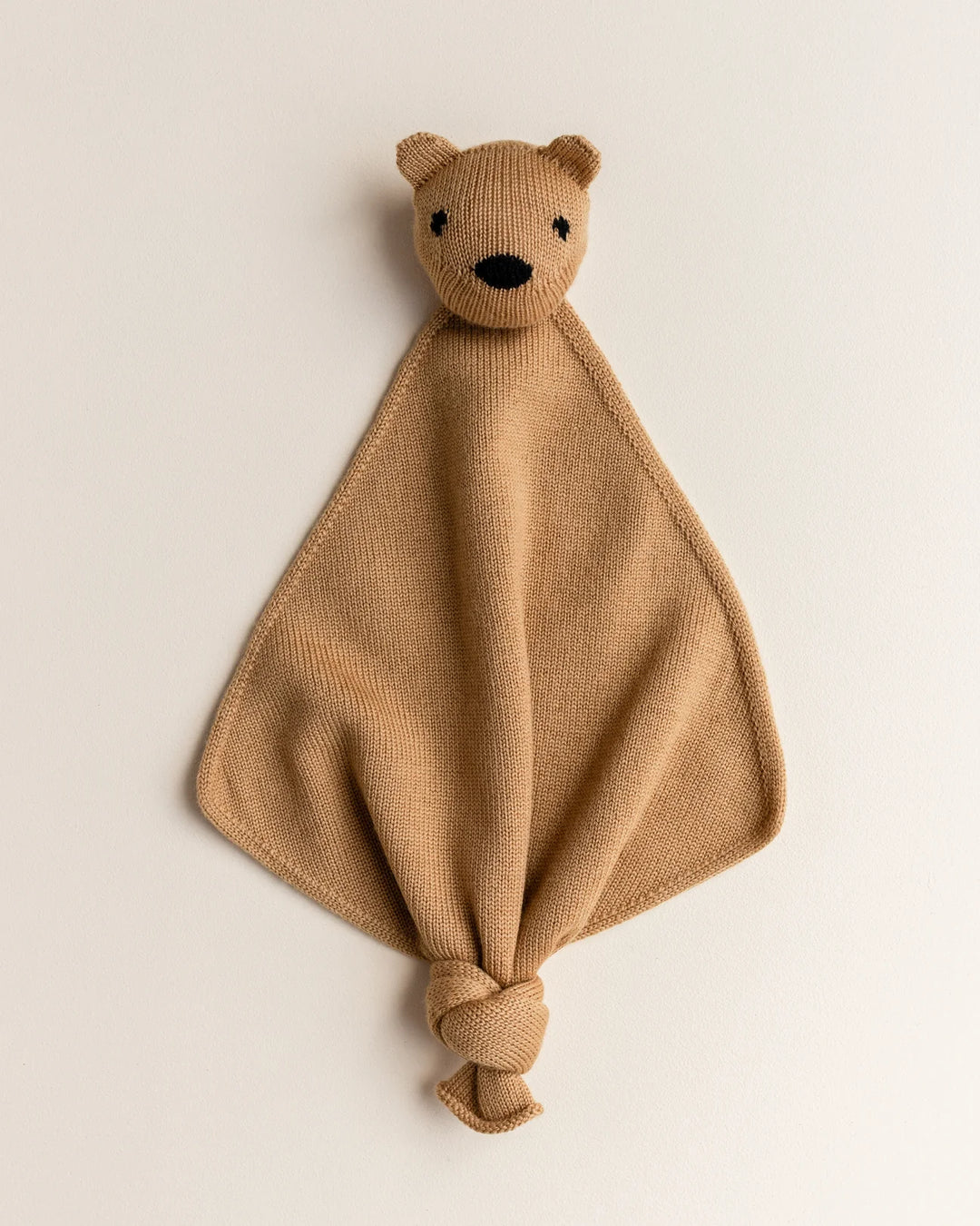 Doudou ourson en laine ocre