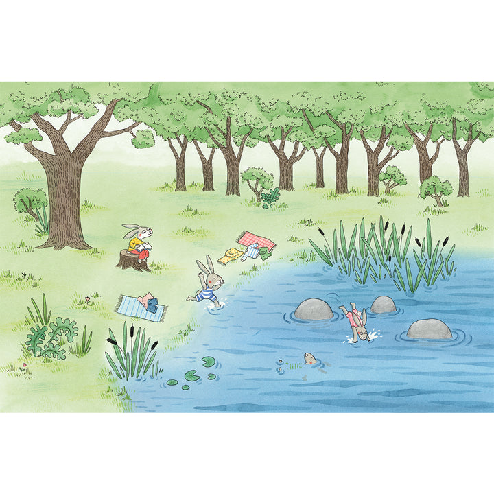 page du Livre jeunesse Flop et le lac de Marianne Dubuc